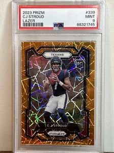2023 Panini Prizm C.J. Stroud Orange Lazer RC #339 PSA 9 - Picture 1 of 2
