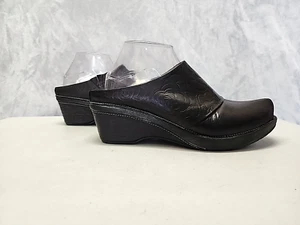 LArtiste Spring Step Shoes Womens 10.5 Black Leather Clog Mule Hand Tooled EU 42 - Picture 1 of 14