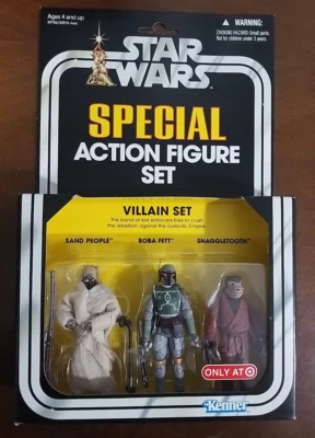 Pacote com 3 Star Wars Villain Boba Fett - Sandpeople - Snaggletooth Target Exclusive - Imagem 1 de 4