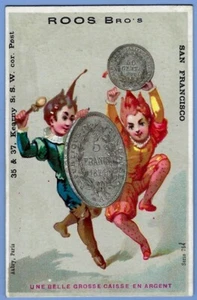 RARE ROOS BROTHERS VTC SAN FRANCISCO'S LEADING MEN'S CLOTHIERS 1880s COINS SERIE - Bild 1 von 2