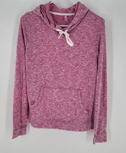 MTA Sport Women's Lightweight Hoodie Top Size Medium Pink Pocket Long Sleeve - Picture 1 of 2