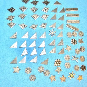 HUGE Lot of Making Memories Metal Words, Phrases, Charms, Plaque Shapes, Corners - Picture 1 of 3
