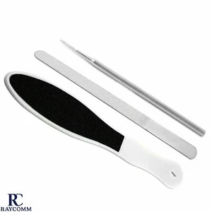 Juego de 3 escaladores de lima de uñas con punta quiropodía para el cuidado de los pies para manicura pedicura - Imagen 1 de 7