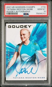 PSA 10 2021 Upper Deck Goodwin Champions Tatiana Weston-Webb Goudey Auto #GATW - Picture 1 of 3
