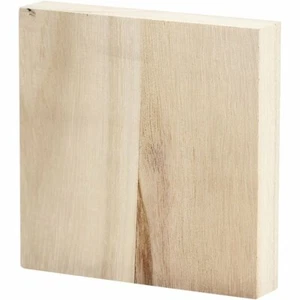 Square Wooden Block Icon Plaque Board Sign Decoration Personalise Craft Stand - Picture 1 of 3