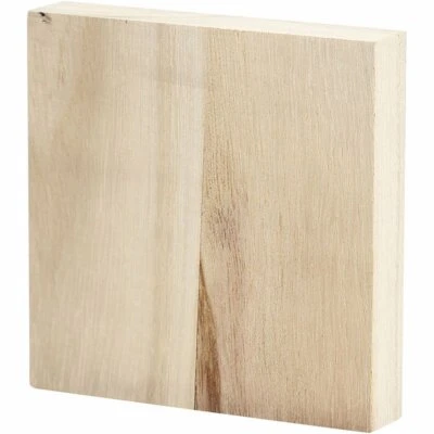 Quadratisch Holzblock Icon Tafel Bord Schild Deko Personalisieren Craft Ständer - Bild 1 von 3