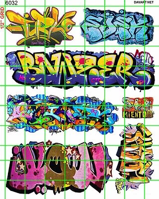 6032 DAVE'S DECALS HO SCALE URBAN GRAFFITI TRAIN BOXCARS STREET CITY WALLS - Image 1 of 3