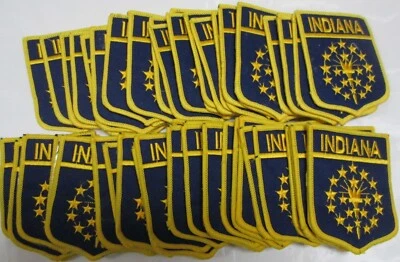 Indiana WI MI Mexico State Flag Patch Embroidered 250 Pc 3 x 3.5-inch Emblem - Image 1 of 4
