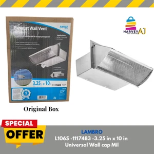 Lambro L106S Universal Kanal Wandkappe Mühle Aluminium 3,25"x 10" - Bild 1 von 3