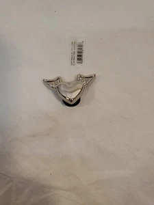  Crocs Jibbitz Charm.  Silver Metal Heart With Wings - Picture 1 of 4
