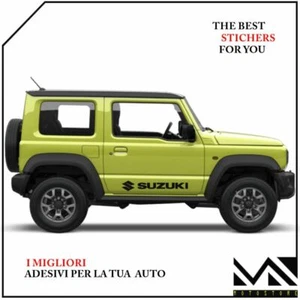 2 ADESIVI stickers SCRITTA LOGO SUZUKI PER VITARA SANTANA JIMNY COLORE NERO - Foto 1 di 2