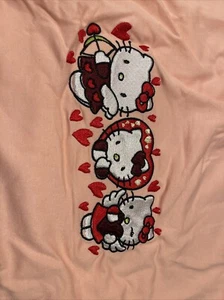 Hello Kitty Valentines Day Women Light Sweater Pink Graphic Large - Picture 1 of 7