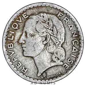 France 5 Francs 1952 Lavrillier aluminium pièce de monnaie française - Imagen 1 de 2
