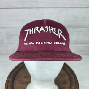Vintage THRASHER SnapBack Hat Red Skateboard - Picture 1 of 7