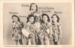 Cartolina d'epoca Dionne Quintuplets a Callander, Ontario, Canada #23 PC-9 - Foto 1 di 2