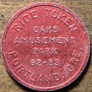 Portland, Oregon ODER Oaks Vergnügungspark Fahrt 82-83 kein Barwert Transit Medaille - Bild 1 von 4
