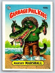 Topps Garbage Pail Kids 1986 serie 3 Marshy Marshall #100b - Foto 1 di 2