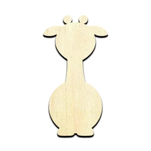 Giraffe Baby Cartoon Laser Cut Out Unfinished Wood Shape Craft Supply - Picture 1 of 1