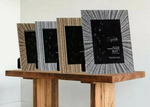 Glitter Sparkle Glass Mirror Effect Wedding Gift Placecard Home Photo Frame Xmas - Picture 1 of 29
