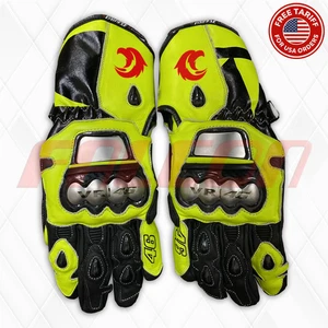 Guantes de cuero para moto Valentino Rossi 2020 Yamaha | Valentino Gaunts - Imagen 1 de 6
