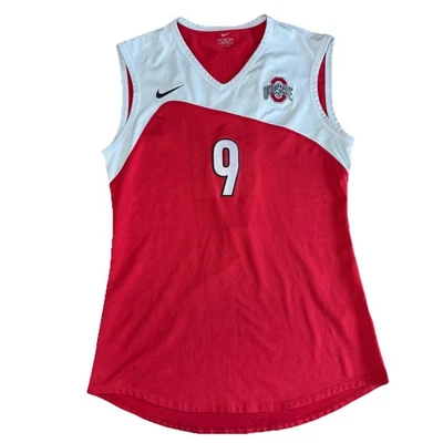 Camiseta deportiva de baloncesto Nike Dri-Fit usada en excelente estado con logotipo del estado de Ohio y #9, talla LT Foto 1 de 4