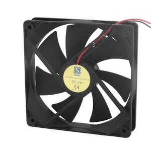 DC 24V 120mmx120mmx25mm Brushless 7 Vanes Cooling Cooler Case Fan Motor - Afbeelding 1 van 3