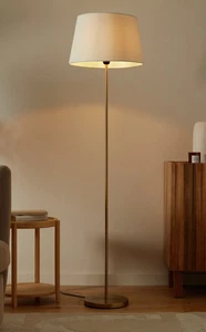 Tisa Floor Lamp Base Only Brass 24.5cm Room Decor Metal Steel Slim Lamp Base NEW - Picture 1 of 5