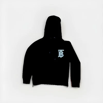 Burberry London TB Logo Size M Black Hoodie - Image 1 of 4