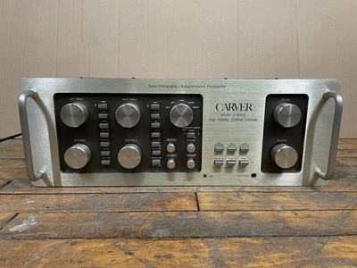 Vintage Carver High Fidelity Control Console Preamplifier Model C-4000 Powers On - Image 1 of 4
