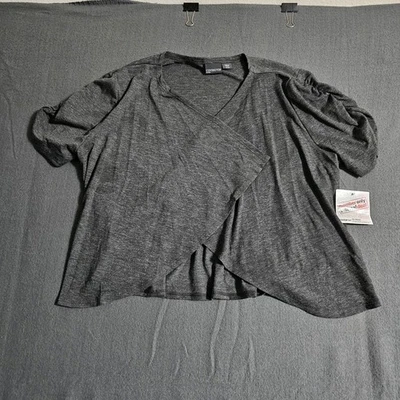 Cárdigan manga corta gris oscuro Covington Petite LP nuevo con etiquetas Foto 1 de 4