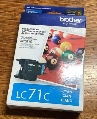 Cartucho de tinta cian Brother LC71C caducado en septiembre de 2024 Foto 1 de 2