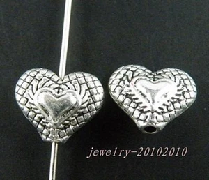 60pcs Tibetan Silver Heart Spacer Beads 12x10x6mm zn26110 - Picture 1 of 1