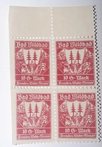 4er Block. Bad Wildbad Deutsche Lokalmarken  - Bild 1 von 2