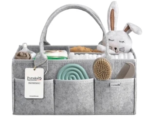 PUTSKA Nursery Storage Basket Baby Diaper Caddy for Newborn Essentials & Gifts - Picture 1 of 8