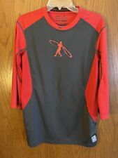 Nike Men’s Pro Combat Fitted Wingman Griffey Shirt Sz L Red/Grey