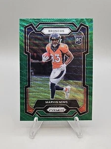 2023 Panini Prizm - Rookies Green Wave Prizm #327 Marvin Mims (RC) 💥 Broncos - Picture 1 of 2
