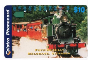 Tarjeta telefónica Telstra Australia $10 Puffing Billy Belgrave Victoria - Imagen 1 de 2