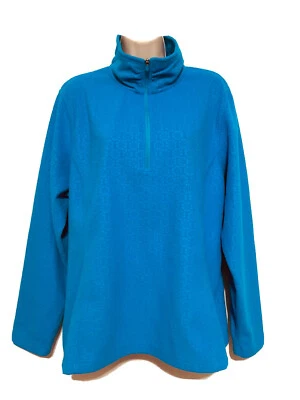 Lands End XL Jersey Polar Top LT Azul 1/4 Cremallera Manga Larga Cuello Sin usar, en caja Foto 1 de 4