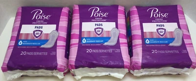 Poise Fresh Protection Pads, #4 Moderate Regular, 60 Total Pads, Free Shipping