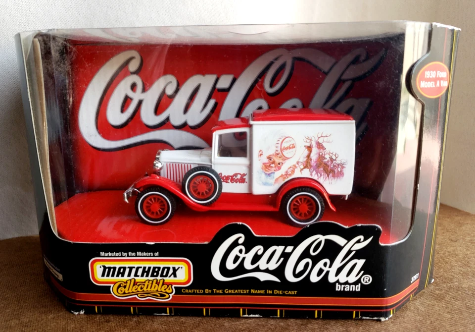Matchbox Collectibles 1930 FORD MODEL A VAN Coca Cola Brand Red White 1:43 37971 - Image 1 of 4