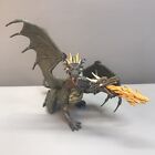 2005 Papo 2-Headed Green Dragon Medieval Mythical Figure Retired Fire Breathing
