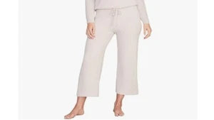 Barefoot Dreams CozyChic Ultra Lite Culotte Capri Pants, Stone, XL - Picture 1 of 1