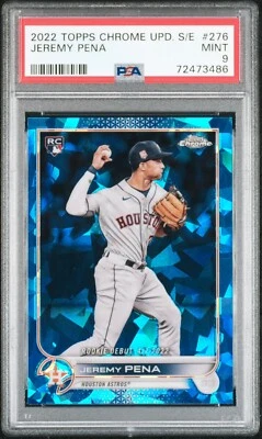 Jeremy Pena - 2022 Topps Chrome Update Sapphire US276 PSA 9 RC - Image 1 of 3