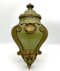 Vintage großer Kreidegeschirr Gips Lavabo Faux Wand Wasser Brunnen 18"x10" - Bild 1 von 19