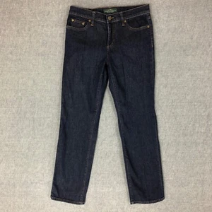 Lauren Ralph Lauren Jeans 2 Classic Straight Dark Wash Denim Mid Rise Stretch - Picture 1 of 15