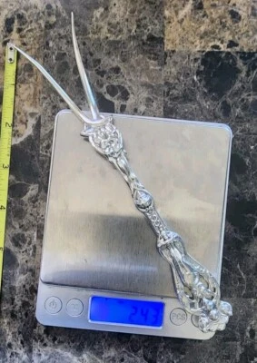 😜HEAVY 2.43 OZ SOLID STERLING SILVER FIGURAL ART NOUVEAU BAKED POTATO FORK 🥔 - Image 1 of 4