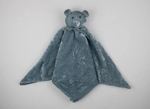 Pottery Barn Kids PBK blau grau Samt Teddybär Baby Sicherheitsdecke Lovey - Bild 1 von 13