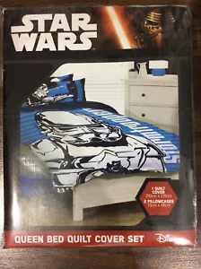 STAR WARS STORMTROOPER QUEEN BED QUILT DOONA DUVET COVER 210cm x 210cm - Picture 1 of 1