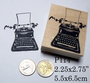 P114 Typewriter rubber stamp - Picture 1 of 1