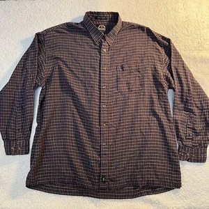 BD Baggies Mens Long Sleeve Button Down Shirt XXL English Twill Blue Red - Picture 1 of 8